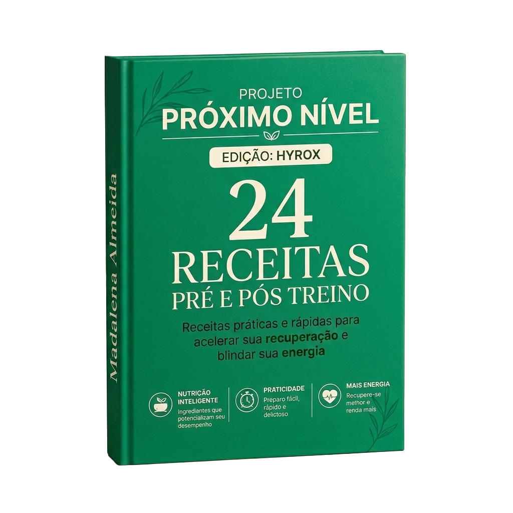 Capa do ebook 24 Receitas pré e pós treino